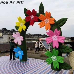 Colorful Inflatable Flower Arch Entrance for Advertising Events & Parties Activities, Beautiful Inflatable Arch