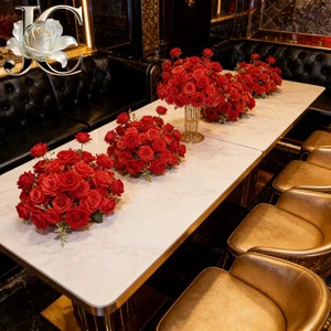 OLERAY Silk Rose Floral Arch Arrangement Realistic Handmade Wedding Ceremony Event Backdrop Decor High Quality Custom Wholesale