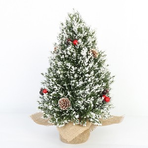 New Design Christmas Decorations 32cm Decorated Mini Christmas Table Top Tree Christmas Decoration Supplies