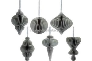 6pcs Per Set Christmas Ball & Tree Ornaments Wall Paper Home Decoration Home Decor Accessories