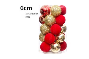 Wholesale 25PCS Christmas Ball Ornaments 6cm Plastic Shatterproof Xmas Tree Hanging Decorations for New Year Party Holiday Decor