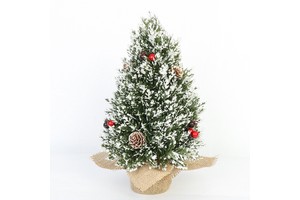 New Design Christmas Decorations 32cm Decorated Mini Christmas Table Top Tree Christmas Decoration Supplies