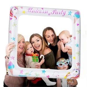 Customized 70x70cm PVC Inflatable Family Photo Booth Frame | Party Event Decor Prop & Brand Advertising Equipment