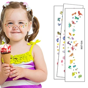 Custom Children Makeup Face Tattoo Sticker Cute Cartoon Waterproof Freckles Series Kids Temporary Tattoo Party Supplies Accept