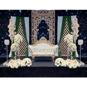 Elegant Wedding Shagun Ceremony Stage Decoration Modern Wedding Reception Party Stage Most Beautiful Wedding Ring Ceremony Stage