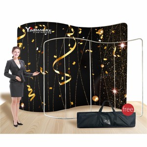 Customizable Happy Birthday Design Fabric Pop-Up Backdrop Banner for Birthday Wedding Celebrations Portable Eco-Friendly Trade