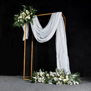 2.0*1.2*0.5m 3D Iron Square Stand Frame Flower Balloon Stand Shelf for Wedding Backdrop Party Decoration Moka FR-S01