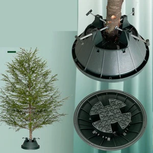 Adjustable Christmas Tree Stand with Water Storage Base Flagpole Foot Bracket Tree Feet Bracket for Customizable Displays