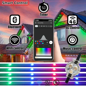 All-season Addressable Pixel Light RGBW Outdoor LED PointLights DC12V 24V IP68 Smart Control For Eaves Decoration