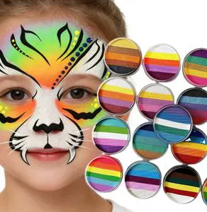 Kids Safe Water Washable Face Paint, Bright Colors Non-Toxic Formula, Easy to Use for Birthday Party Festival Art Painting