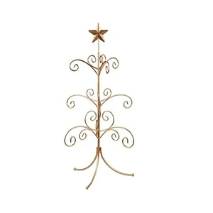 Stylish standing metal Christmas tree for foyer decorations fireplace accents or contemporary holiday home statements