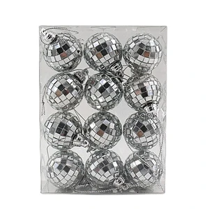 Popular 35mm Hanging Glass and Plastic Christmas Ornaments Mirror Tree Decoration Ball Box Packed Christmas Decorations
