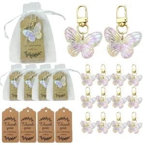 Small Birthday Party Favors Butterfly Key Chain & Ring Gift Bag Multifunction Gift Set Made of Metal China