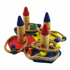 Promotional Custom Clown Shaped Wood Toss Game Set for Funny Party Family