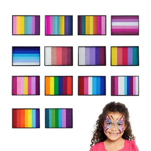 Bulk 14-Style Split Cake Face Paint | Water-Based | Festival Wholesale .