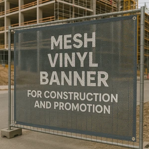 Portable Digital Printing Durable Mesh Vinyl Banner Outdoor Promotion Poster Fence Wrap Baner for Construction Promotion