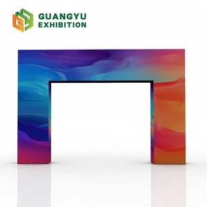 Custom Advertising Display Banner Background Tension Fabric Arch Design Portable Space Trade Wedding Ceremony Display Event