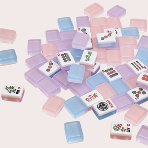 High Quality Acrylic Hand Shuffled Mahjong Tiles Stylish Jelly Look Tabletop Game
