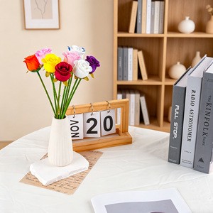 Mini Handmade Realistic Artificial Rose Flower Wall Decor for Wedding Valentine's Day Home Use Factory Wholesale Price