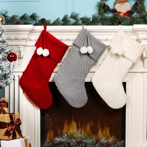Personalized Classic Fireplace Decorations Knit Christmas Stockings