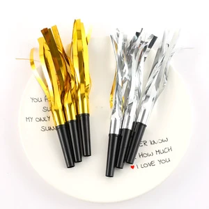 新年儿童派对装饰品纸噪音制造者和金属喷吹玩具供应商儿童派对玩具