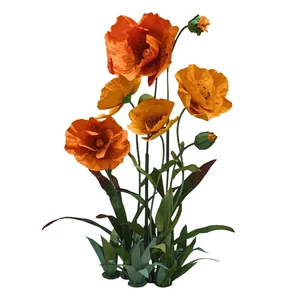 Hot Selling Customizable Art Paper Poppy Flower Set New Arrival Wedding Party Decoration Factory Price
