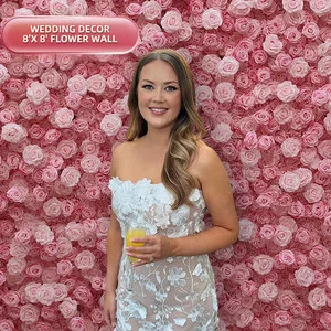 GNW Wedding Backdrop Artificial Flower Flower Wall Birthday Party Floral Decoration Flower Wall Panel Stage Wall Decoration