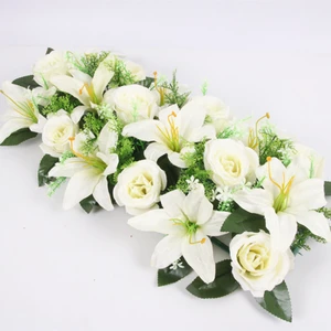 Factory Hot Sale Wedding Table Centerpieces Flowers Row with Low Price