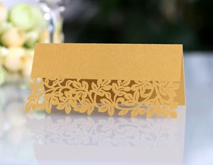 Various Colors Mother's Day Anniversary Eco-Friendly Modern Pop-up Creative Rectangle Coated Paper Die-Cut Place Cards Cards