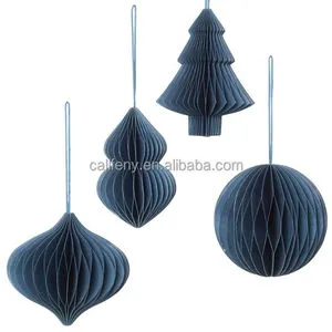 Set of 4 Christmas Tree Decoration Paper Christmas Ornaments Wall Paper Home Decoration