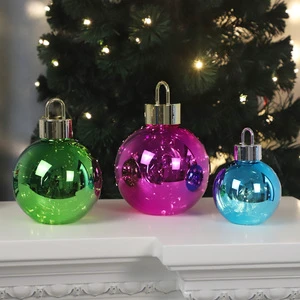 Wholesale White Glass Christmas Ball Ornaments Christmas Custom Decorations Large Glass Balls
