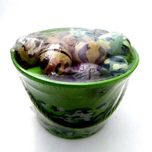 Plastic Bucket with Easter Eggs