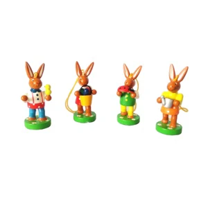 Wooden Tree Ornaments Easter Bunny Pendants Decorations