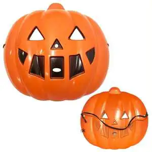 Wholesale Halloween Thick Plastic Large Orange Pumpkin Cosplay Mask, Full Face Costume Prop for Kids & Party Decoration