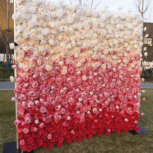 SEASON Gradient Artificial Flowers Wall Silk Roses Head Wall for Home Party Wedding Decoration
