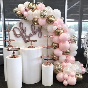 Hot Sale Pastel pink White Color Wedding Room Decoration Balloon Arch Set