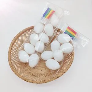 Duoyou White Easter Day Eggs Hot Sale Easter Decoration Eggs Easter Eggs With Colorful Pen