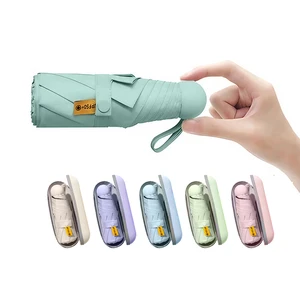 Wedding Mini Outdoor Personalized Custom Rain And UV Capsule Umbrella With Pouch