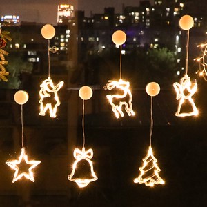 Battery Powered Holiday Christmas Ornament Decor Warm White LED Hanging Light