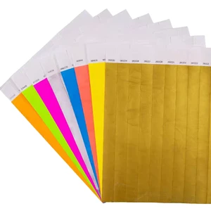 DDJoy Waterproof Digital Printed Promotional Novelty Tyvek Paper Bracelet Wristbands for Events Festivals