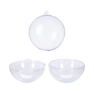 100mm Clear Fillable Plastic Christmas Balls Ornament DIY Craft Xmas Tree Decor Balls Fillable Bauble Ornament Balls