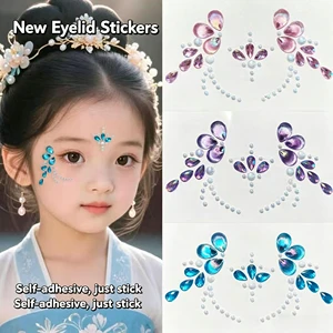 3D Rhinestone Face Tattoo Stickers For Festival Glitter Makeup Jewelry Sticker On Face Crystals Gem Jewels Diamonds Decoration