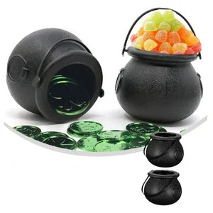 Wholesale Plastic Halloween Pumpkin Candy Bucket with Custom Handle for Party Decorations and Holiday Supplies
