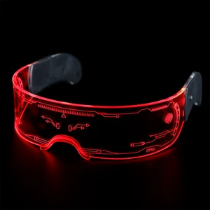 LED Visor Rave Glasses Light up Glasses Multi Color LED Flashing Glasses for Party