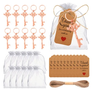 Quinceanera Party Favors for Guests Butterfly Bottle Opener Keychain and Organza Bags 15 Years Old Birthday Party Favors
