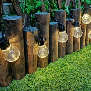 LED Solar RGB Warm White String Light G50 Retro Bulb IP44 Rated Outdoor Camping Garden Christmas Decor Plastic Dimmable