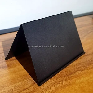 Restaurant Table Numbers Black Color Stainless Steel Business Id Card Stand Holder