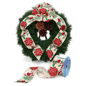 Christmas Natural Wired Ribbon for Animals & Birds for Festive Decorations
