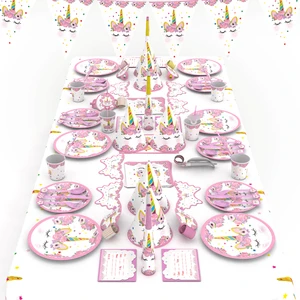 Paper New Party Set Decorations Unicorn Event Birthday Party Supplies