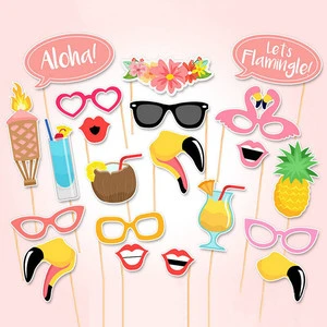 Summer Flamingo Pineapple Photo Booth Prop Team Bride Photobooth Wedding Decoration Bridal Shower Bachelorette Party Supply